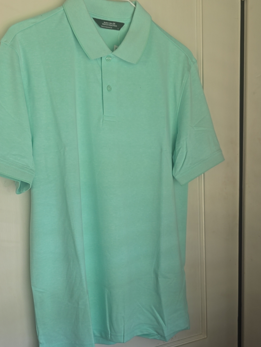 Men's Stretch Pique Polo Shirt - Mint Green Size Small NWT